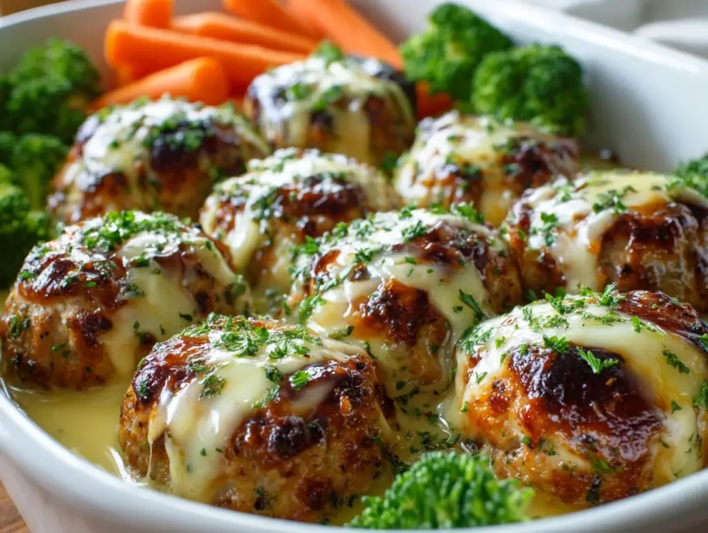 Garlic Parmesan Chicken Meatloaves - featured image