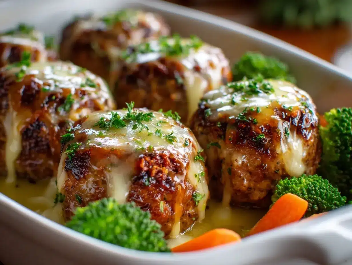 Garlic Parmesan Chicken Meatloaves preparation steps