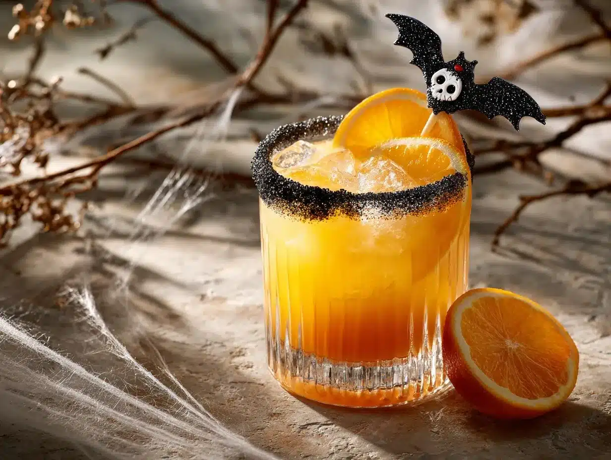 Halloween Margarita Tequila Cocktail preparation steps