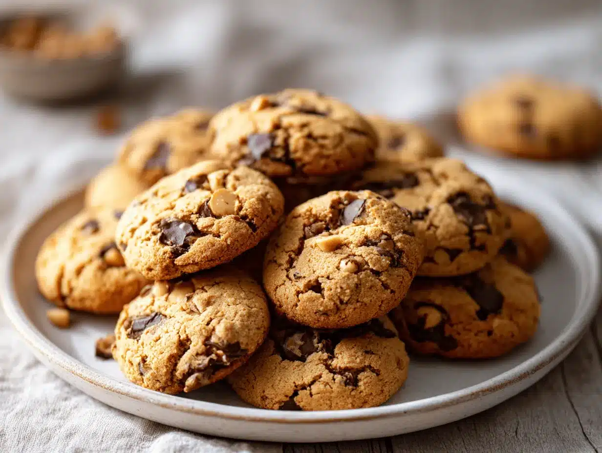 keto peanut butter chocolate chip cookies preparation steps