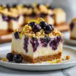lemon blueberry cheesecake bars - featured image
