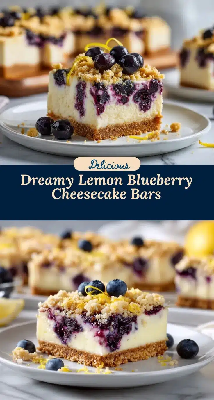 lemon blueberry cheesecake bars recipe
