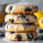 lemon blueberry pound cake cookies - featured image