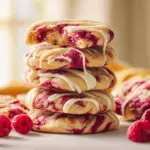 lemon raspberry cheesecake cookies - featured image