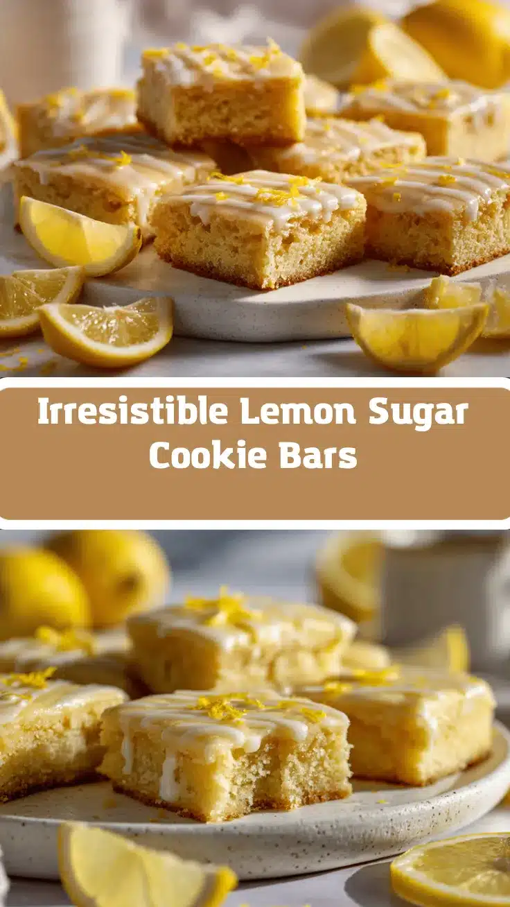 lemon sugar cookie bars recipe