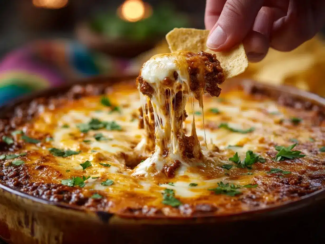 loaded taco cheese dip preparation steps