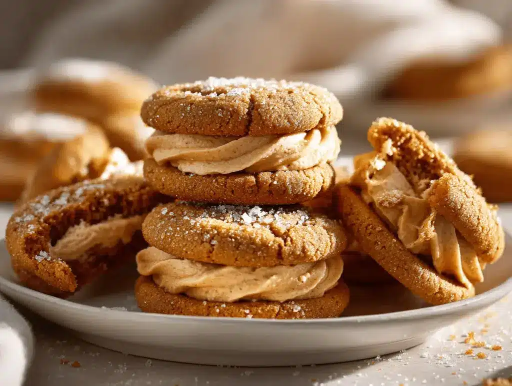 maple brown sugar cookie sandwiches - featured image