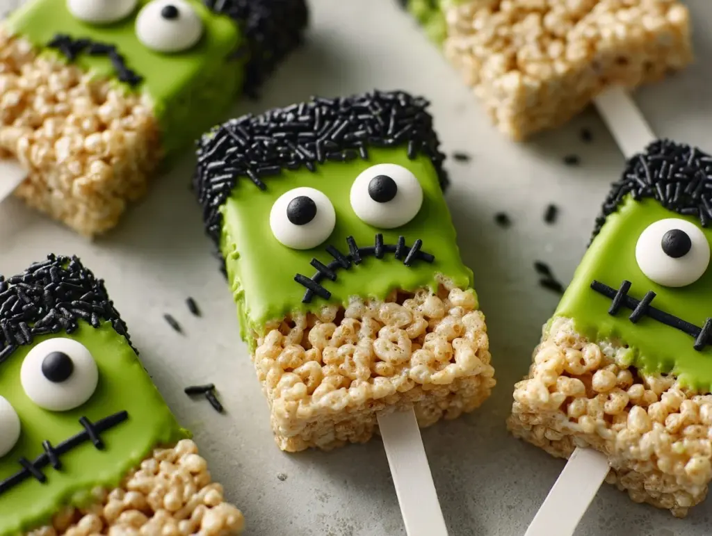 Monster Halloween Rice Krispies Pops - featured image