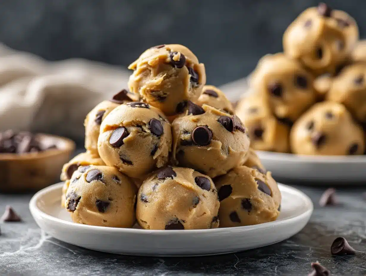 Peanut Butter Greek Yogurt Cookie Dough Bites preparation steps