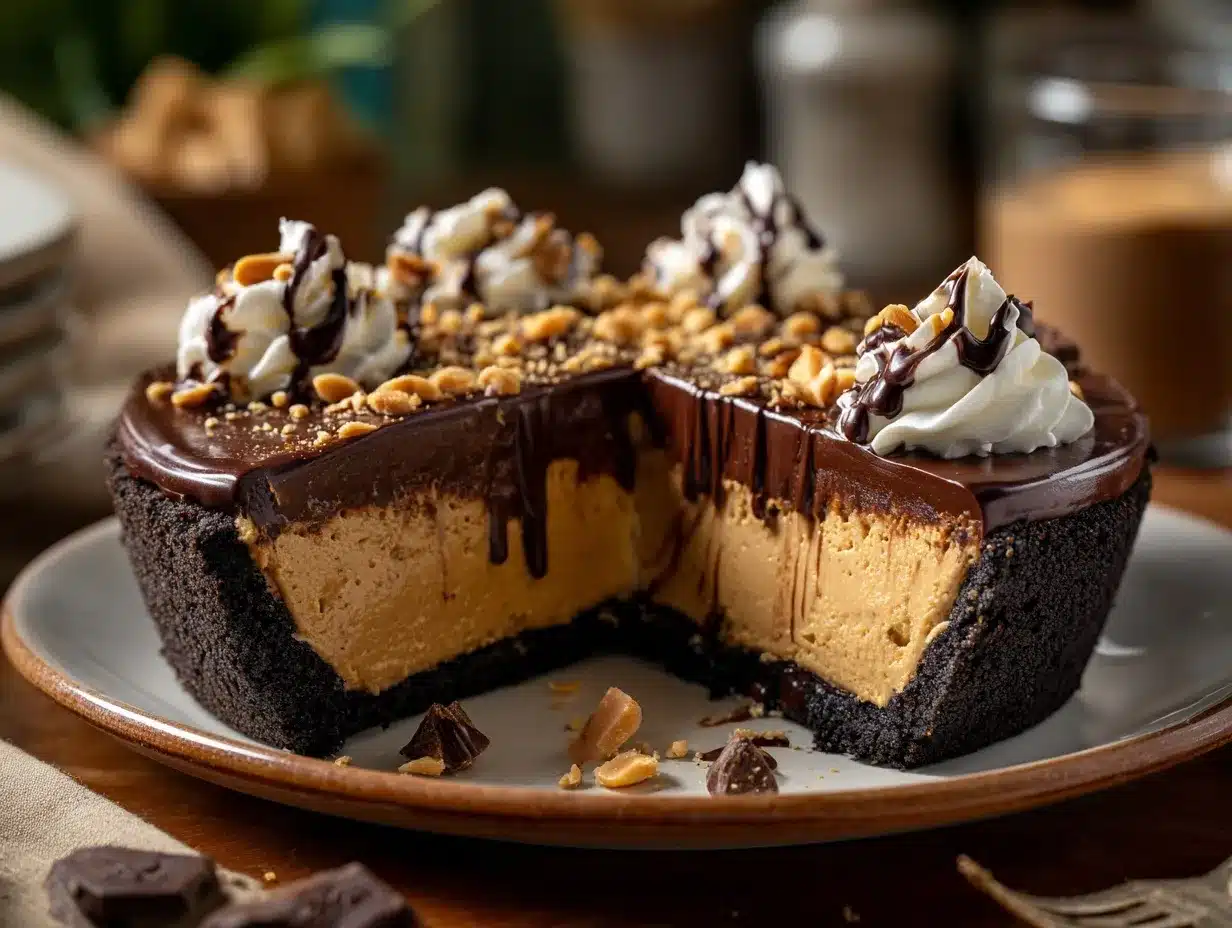 peanut butter pie with Oreo crust preparation steps