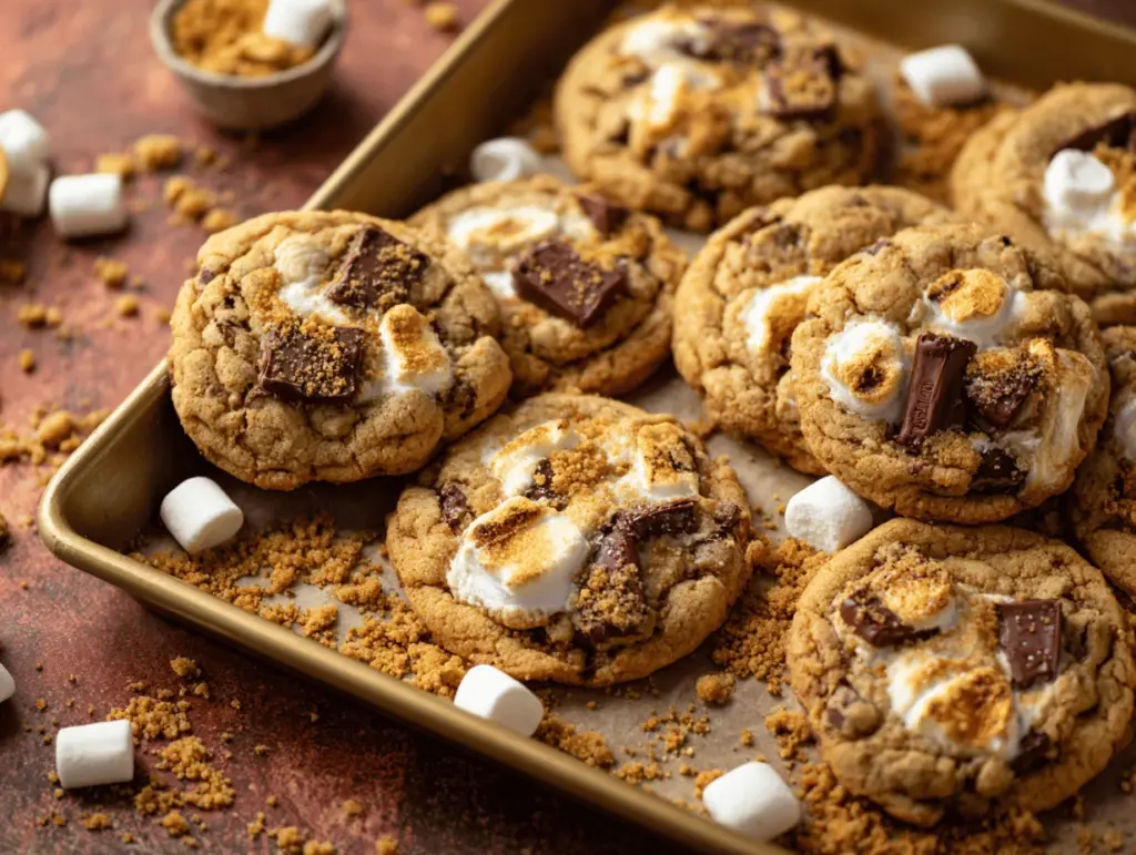 peanut butter smores cookies - featured image