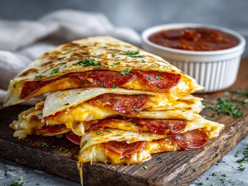 pepperoni pizza quesadillas - featured image
