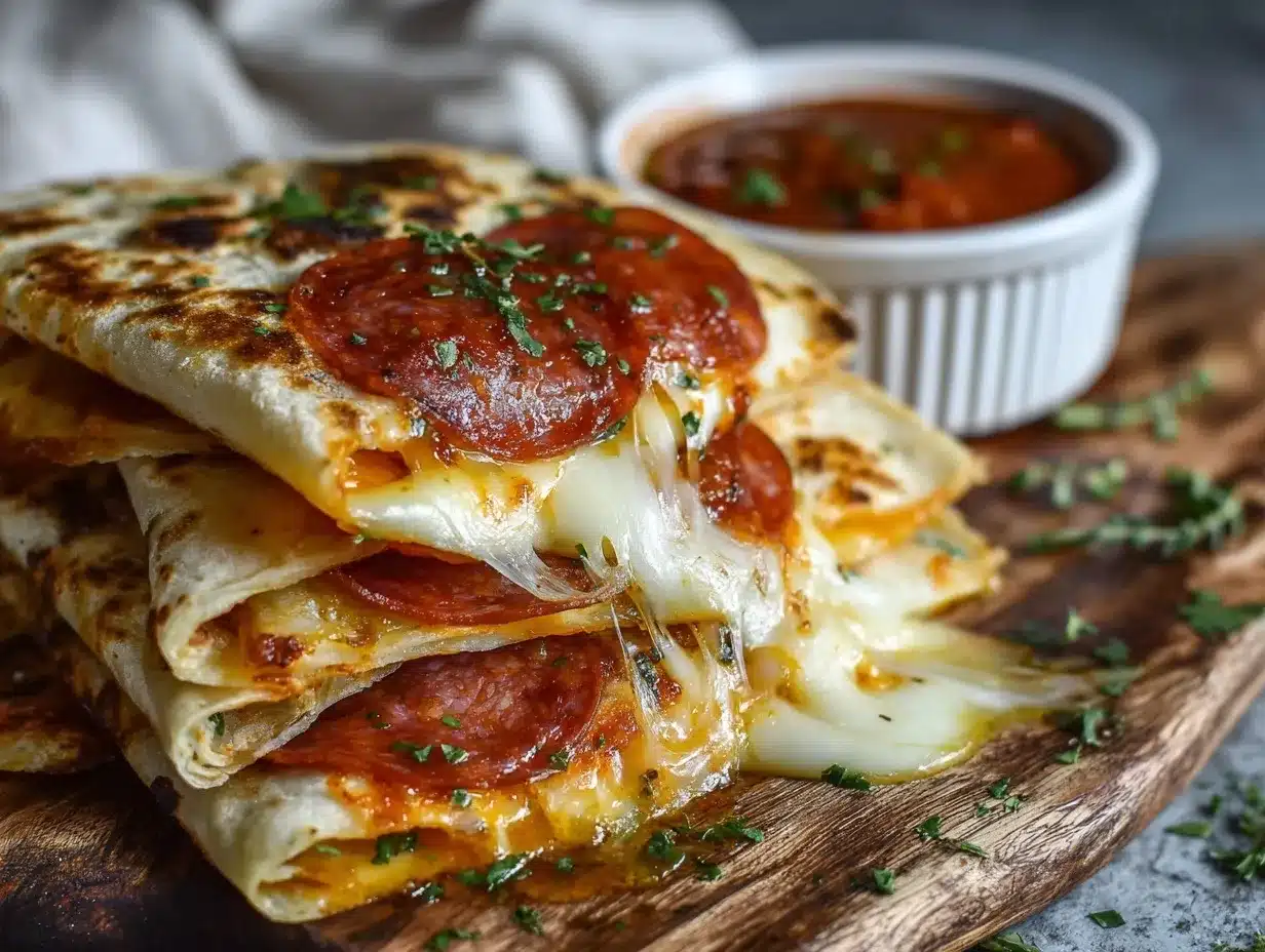 pepperoni pizza quesadillas preparation steps