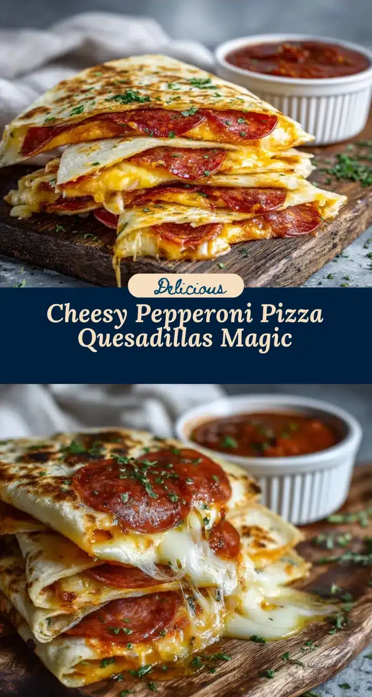 pepperoni pizza quesadillas recipe