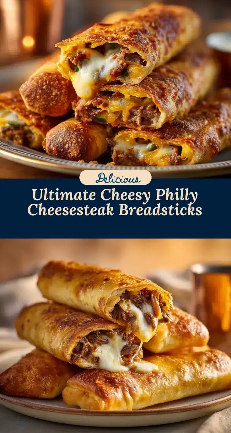 Philly cheesesteak stuffed breadsticks recipe