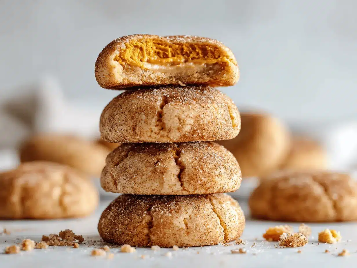 Pumpkin Cheesecake Snickerdoodle Cookies preparation steps