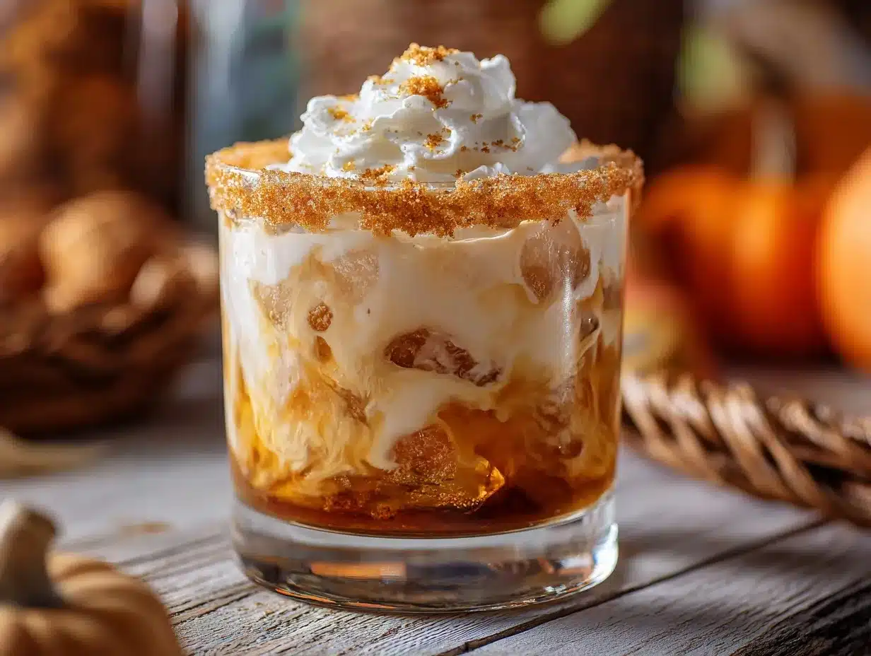 Pumpkin Spice White Russian preparation steps