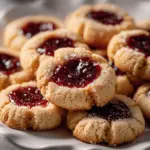 raspberry jam cheesecake thumbprint cookies - featured image