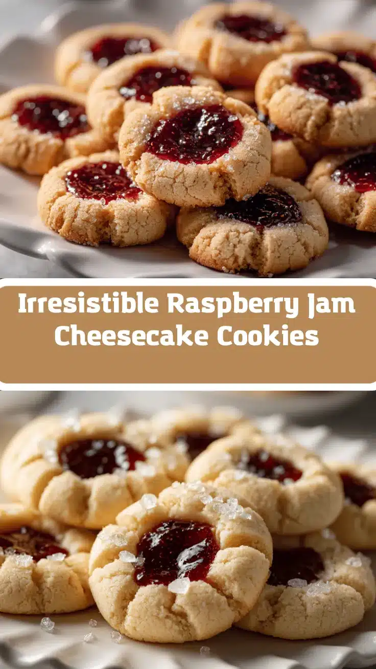 raspberry jam cheesecake thumbprint cookies recipe