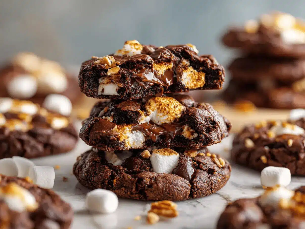 Rocky Road Brownie Cookies preparation steps