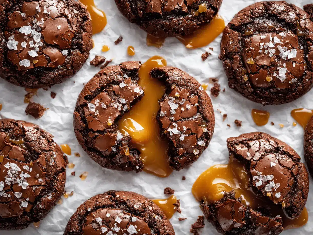 salted caramel brownie cookies preparation steps