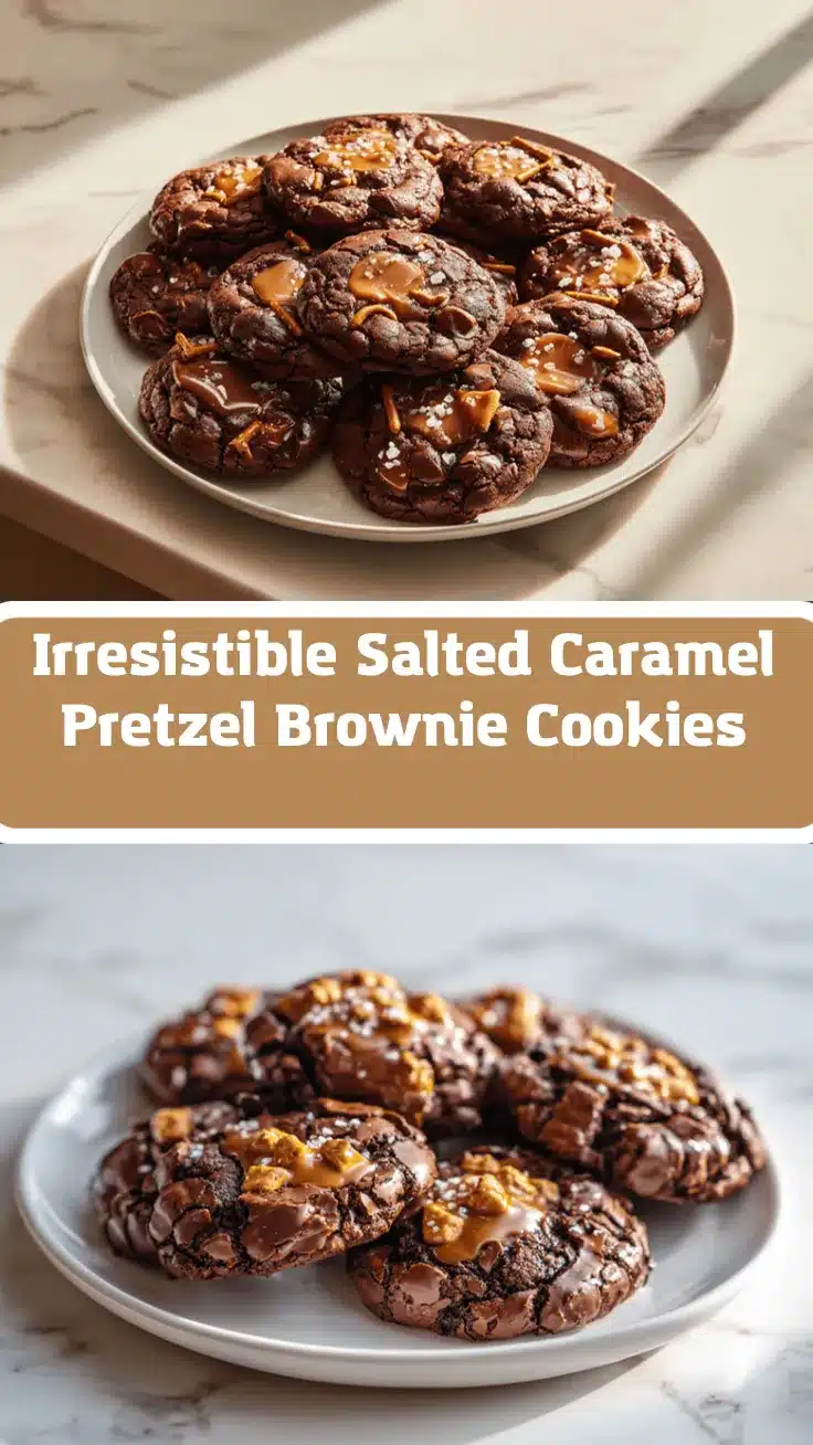 salted caramel pretzel brownie mix cookies recipe