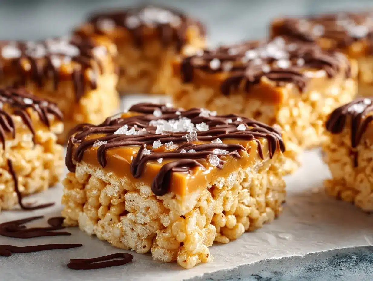 salted caramel Rice Krispie treats preparation steps