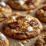 Smores Rice Krispie Chocolate Chip Cookies - featured image