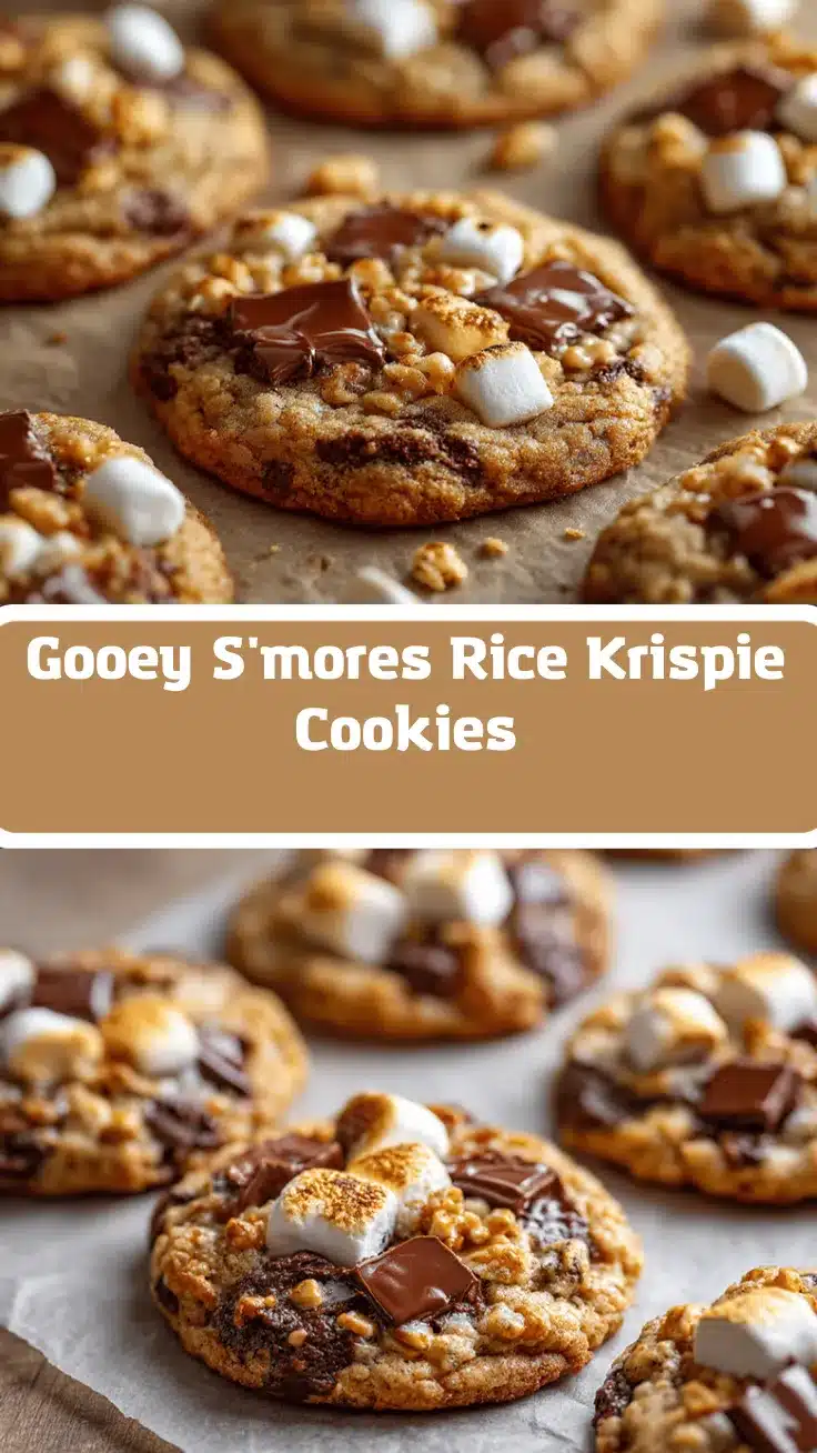 Smores Rice Krispie Chocolate Chip Cookies recipe