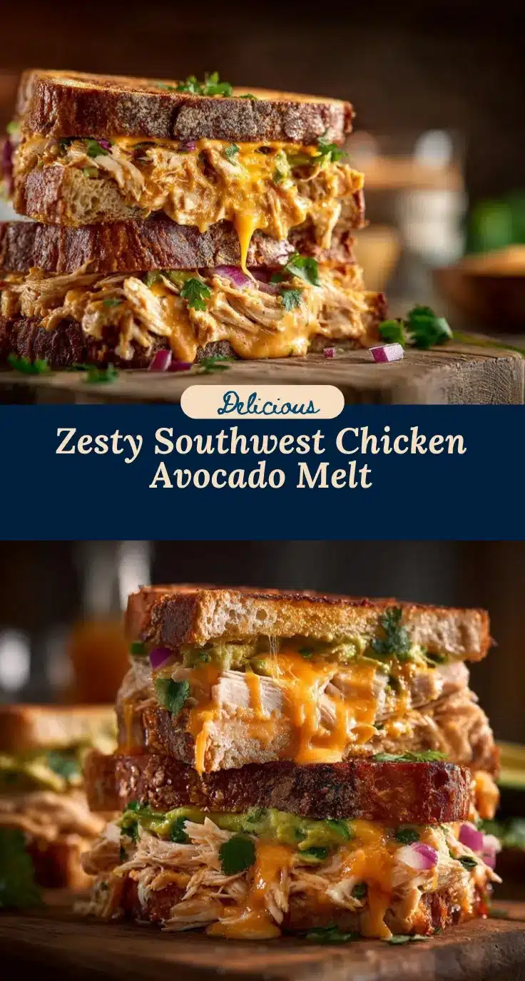 spicy southwest chicken avocado melt recipe