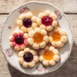 spring blossom thumbprint cookies - featured image