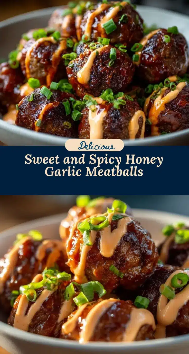 sticky honey garlic BBQ meatballs recipe