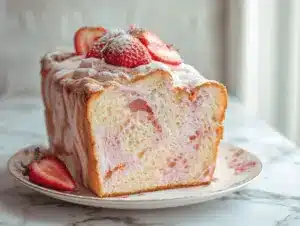 strawberry cheesecake cloud bread - featured image