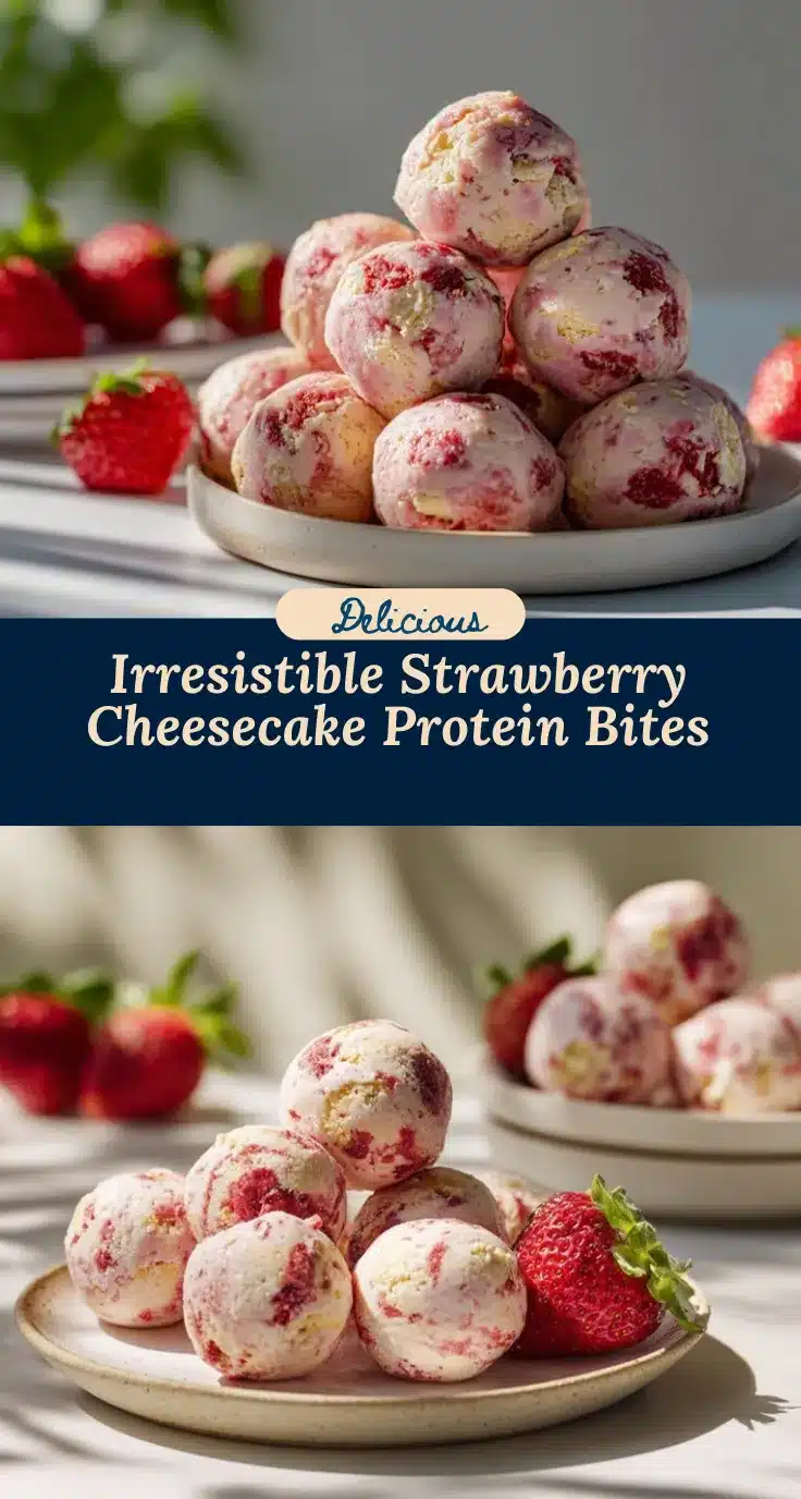 strawberry cheesecake protein balls recipe