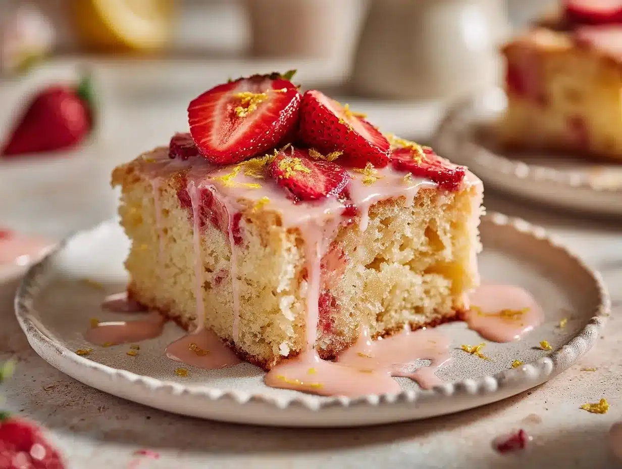 strawberry lemon blondies preparation steps