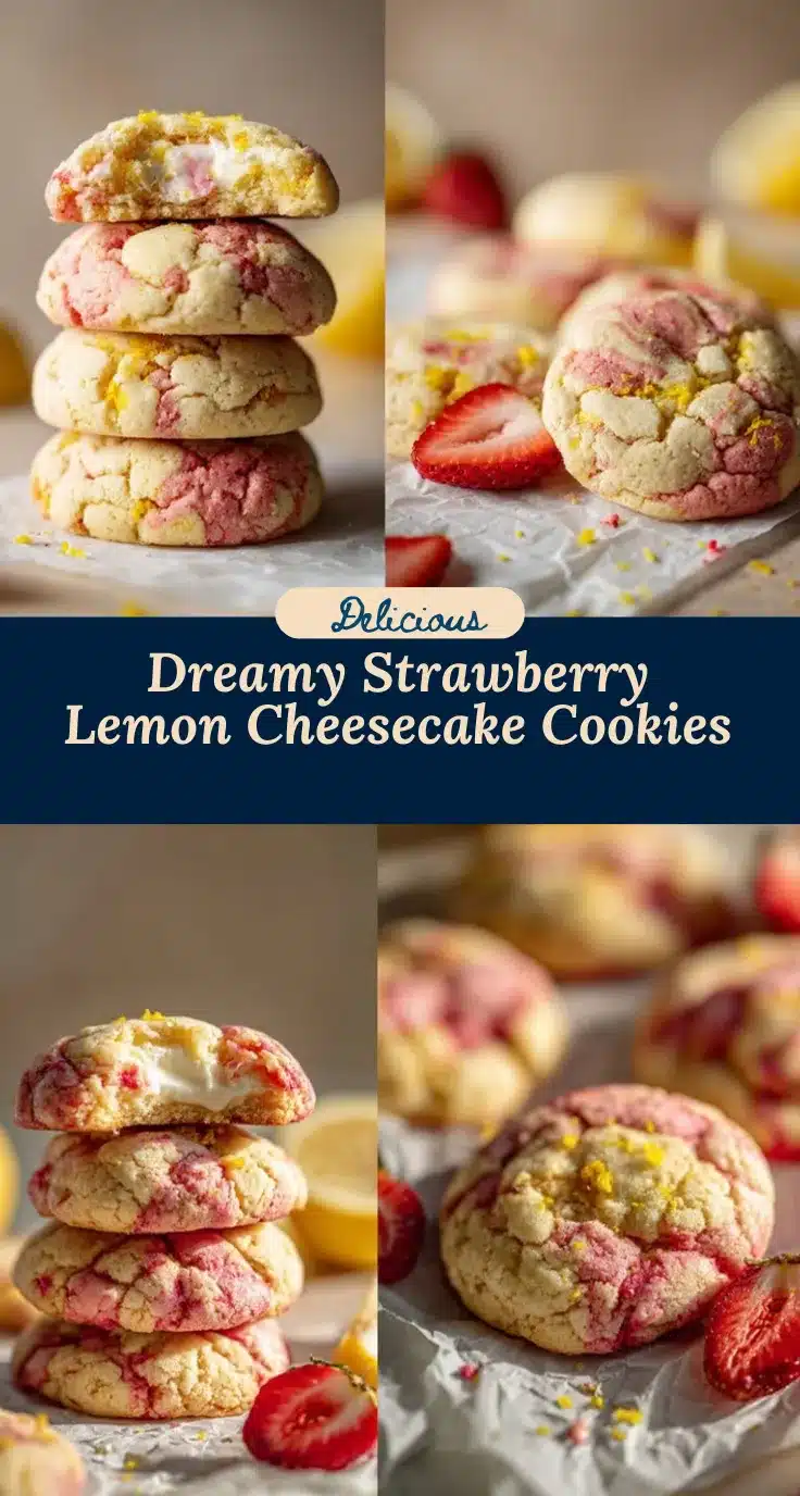 strawberry lemon cheesecake cookies recipe