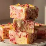 strawberry lemonade brownies - featured image