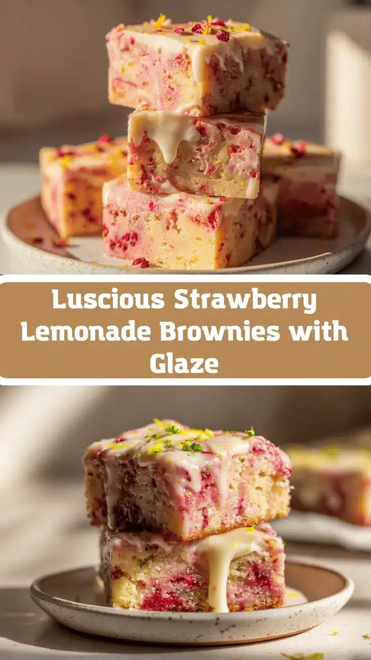 strawberry lemonade brownies recipe