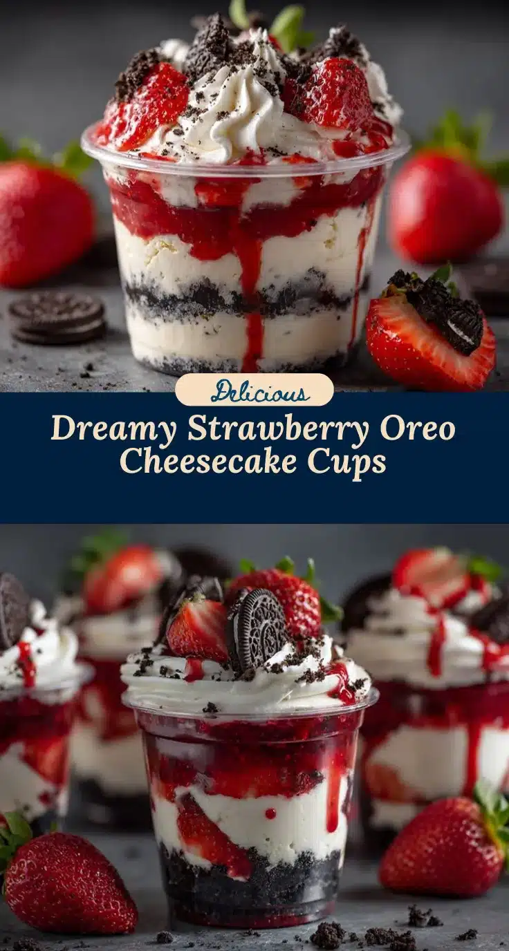 strawberry Oreo cheesecake cup recipe