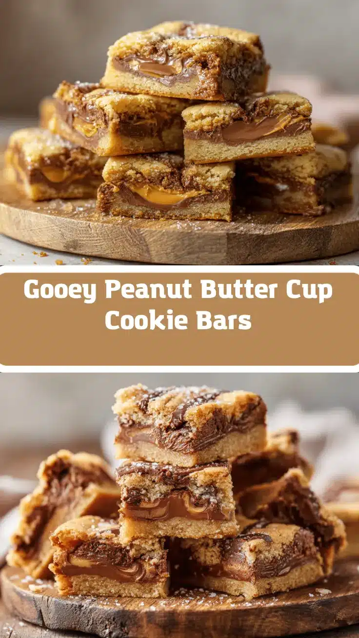 stuffed peanut butter cup cookie bars recipe
