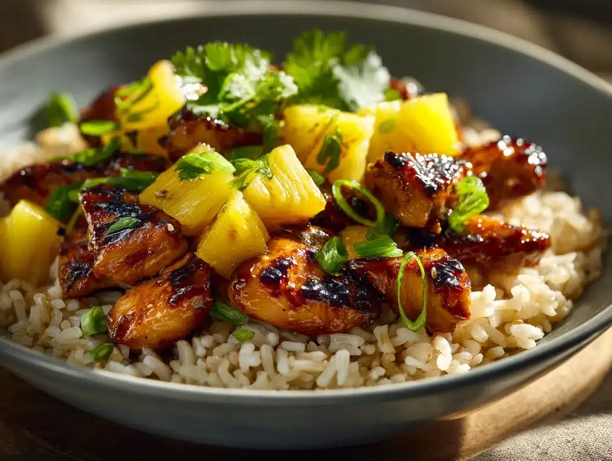teriyaki pineapple chicken rice bowls preparation steps