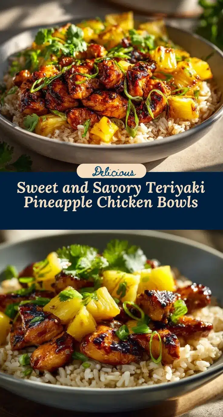 teriyaki pineapple chicken rice bowls recipe