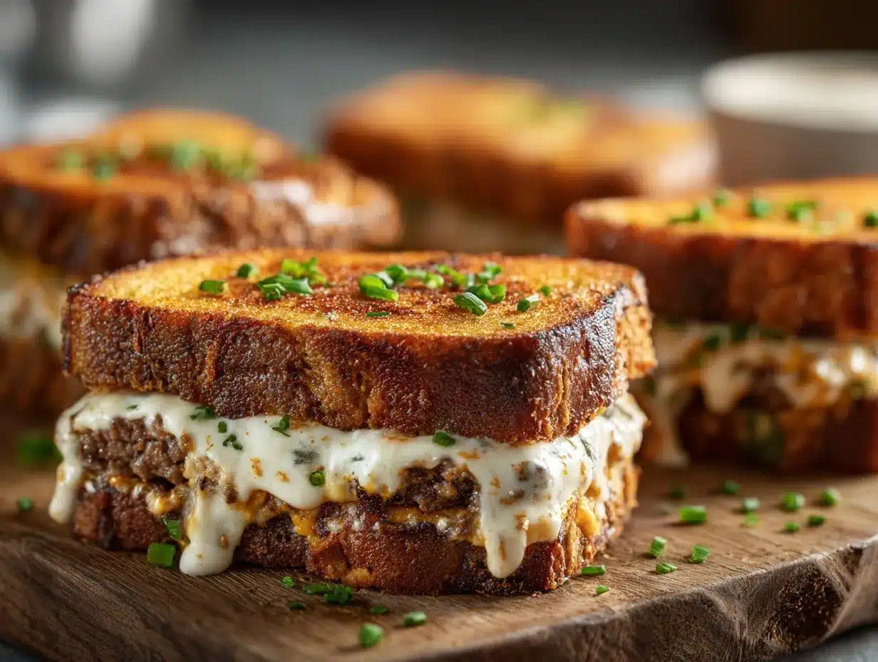 Texas Toast Jalapeño Popper Patty Melt preparation steps