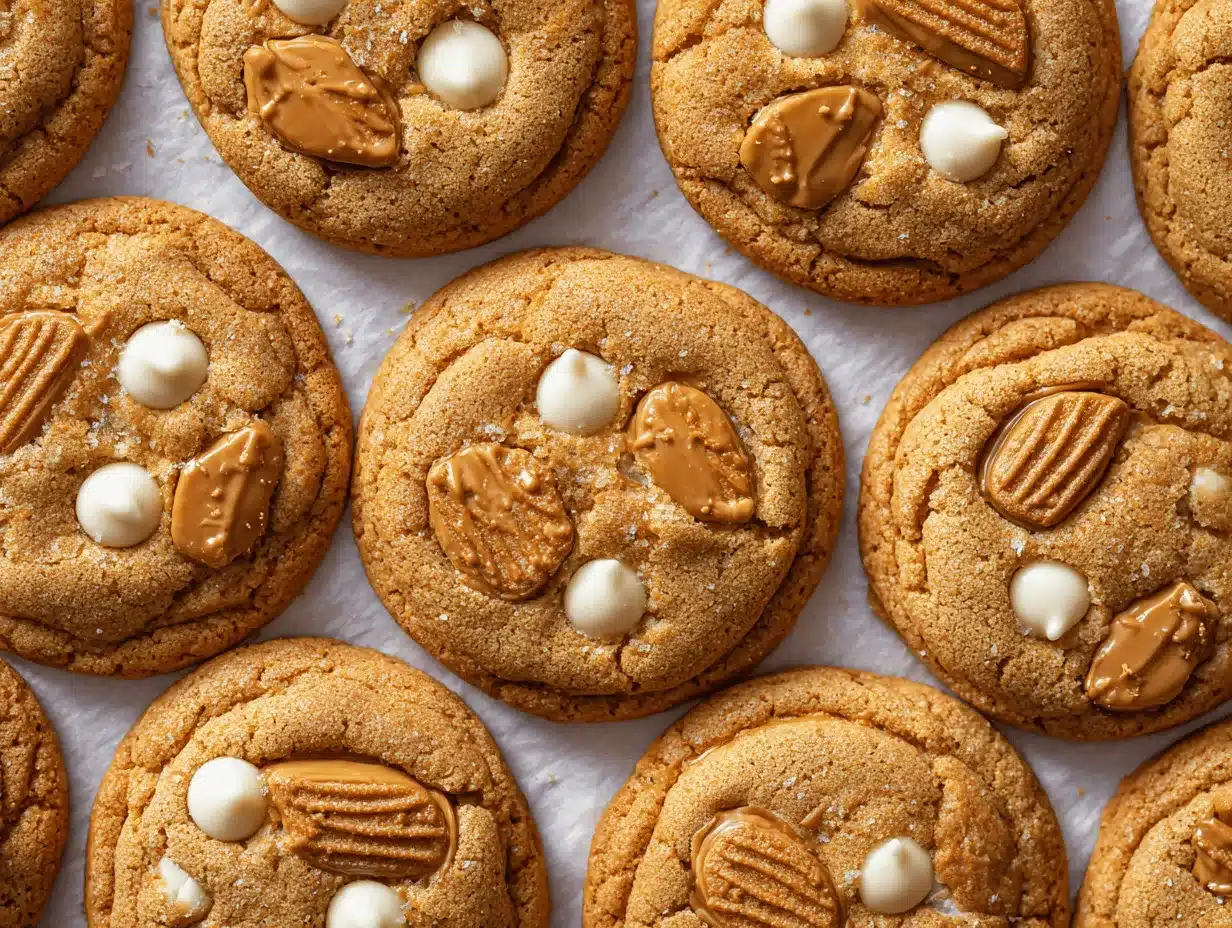 white chocolate chip Biscoff stuffed cookies preparation steps