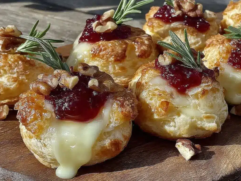 cranberry brie bites - featured image