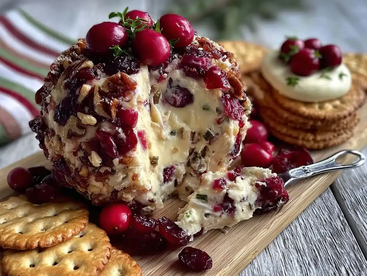 Cranberry Pecan Cheeseball preparation steps
