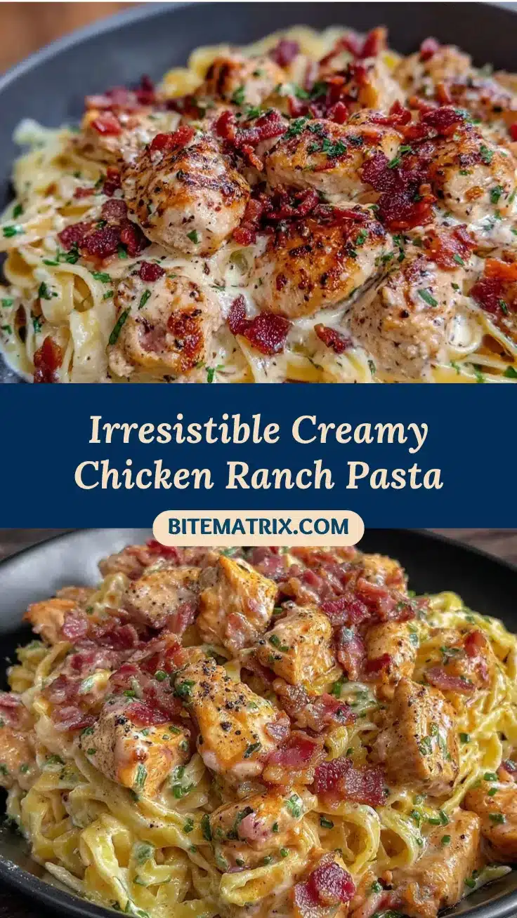 creamy chicken bacon ranch pasta recipe