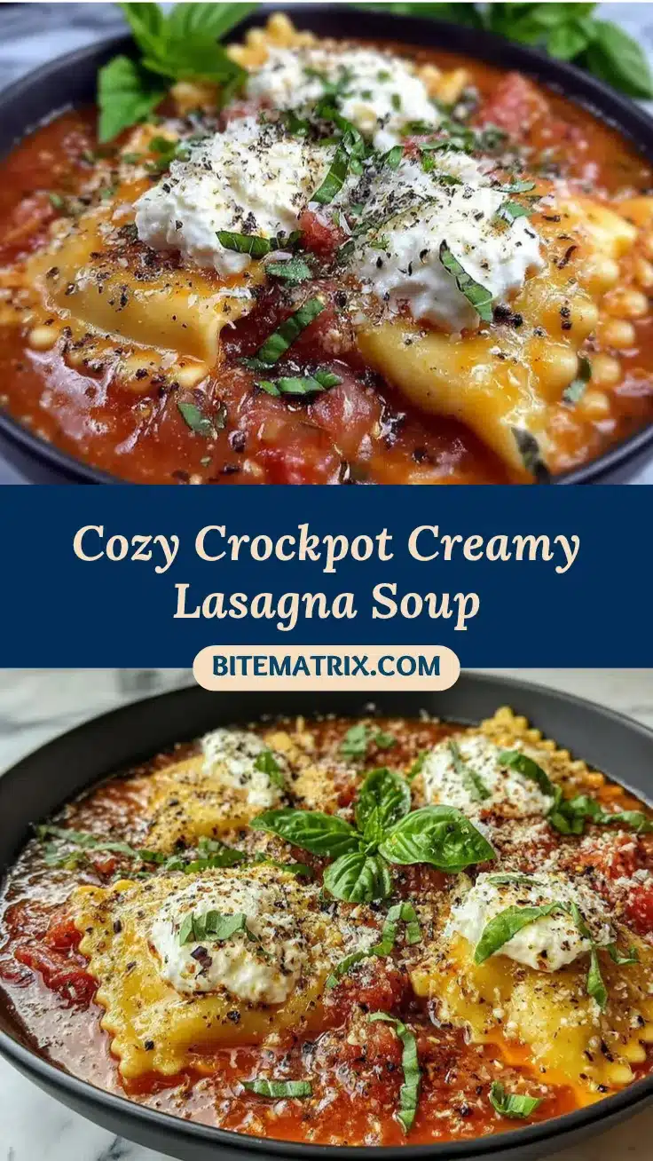 crockpot creamy lasagna soup recipe