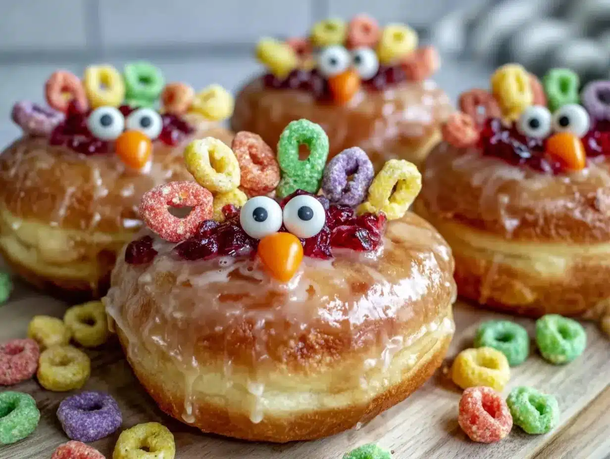 Festive Turkey Donuts preparation steps