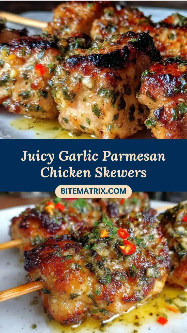 Garlic Parmesan Chicken Skewers recipe